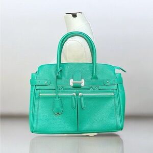 Elegant Green Leather Handbag